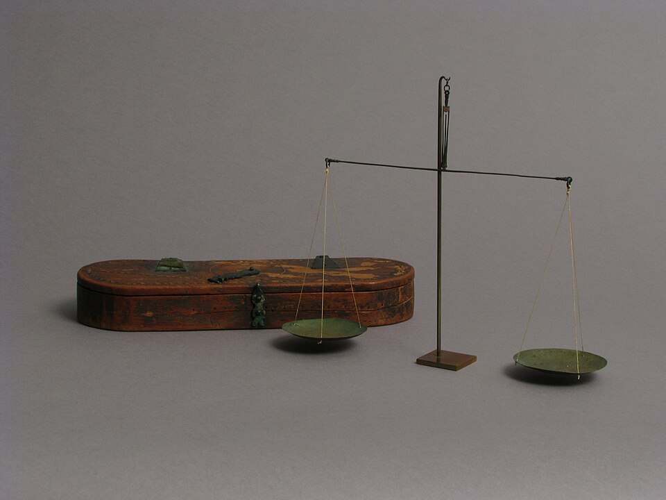 Coptic; Box with balance scale; Woodwork-Miscellany